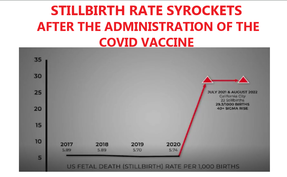 STILLBIRTHS SKYROCKET AFTER THE ROLLOUT OF COVID VACCINE