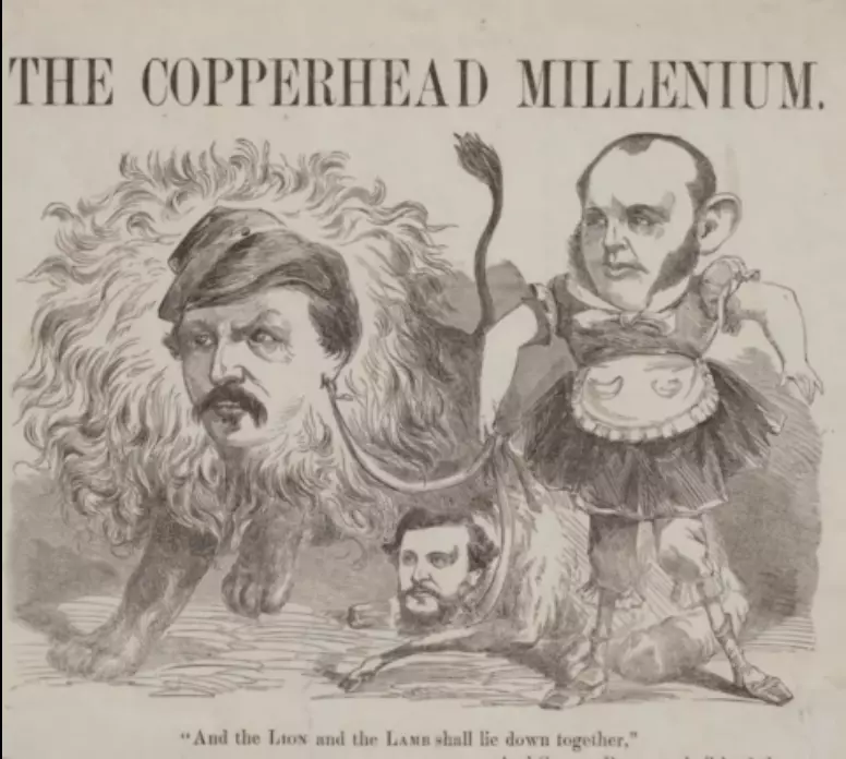 LION AND LAMB DRAWING 1800s