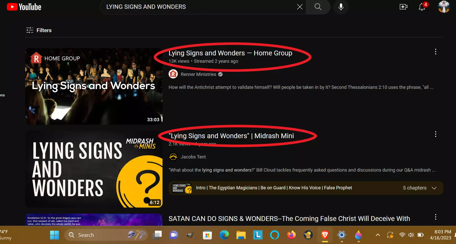 LYING SIGNS AND WONDERS