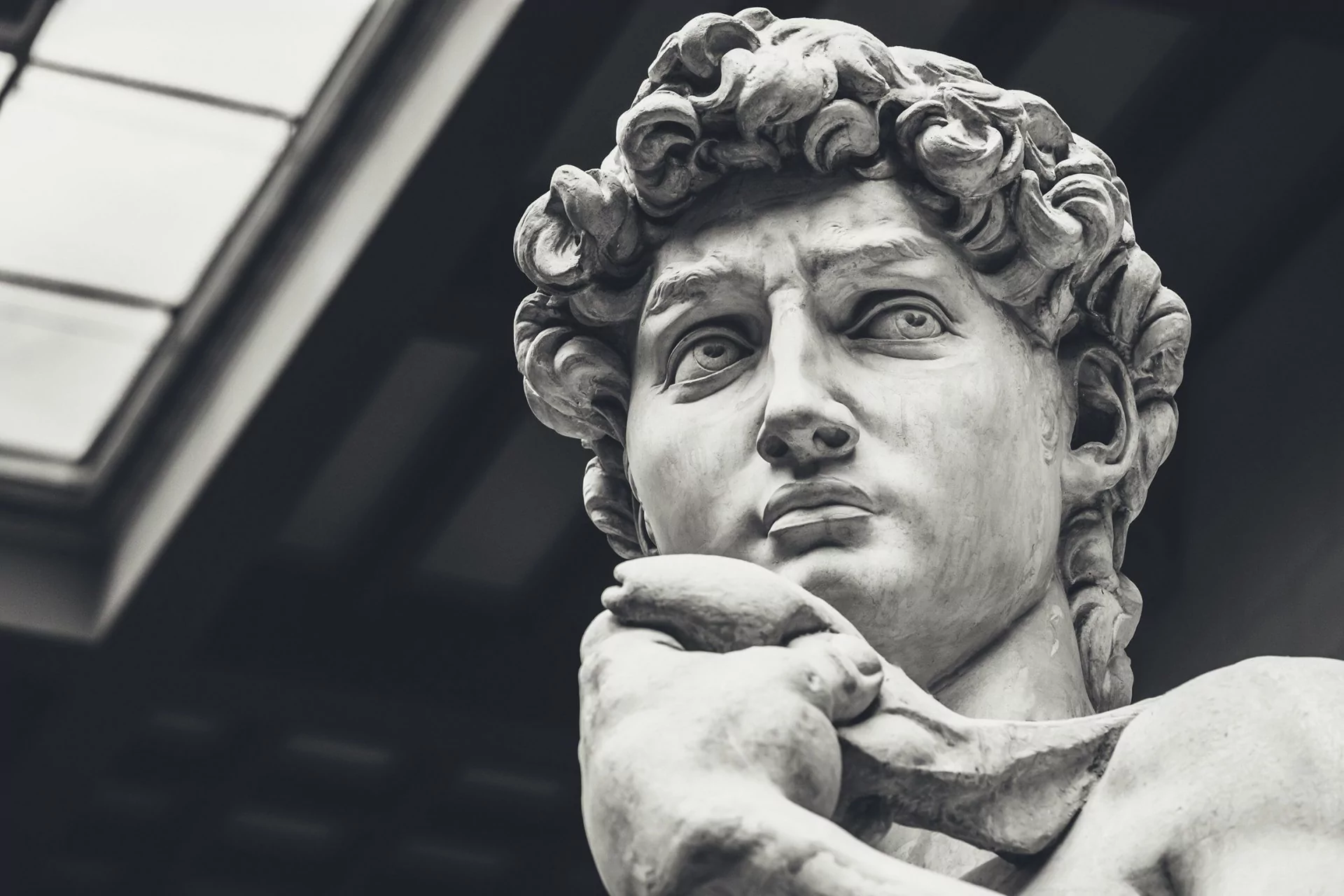 statue of david michelangelo with slingshot penis