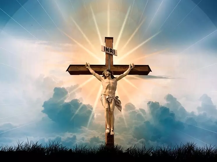 jesus hanging on cross