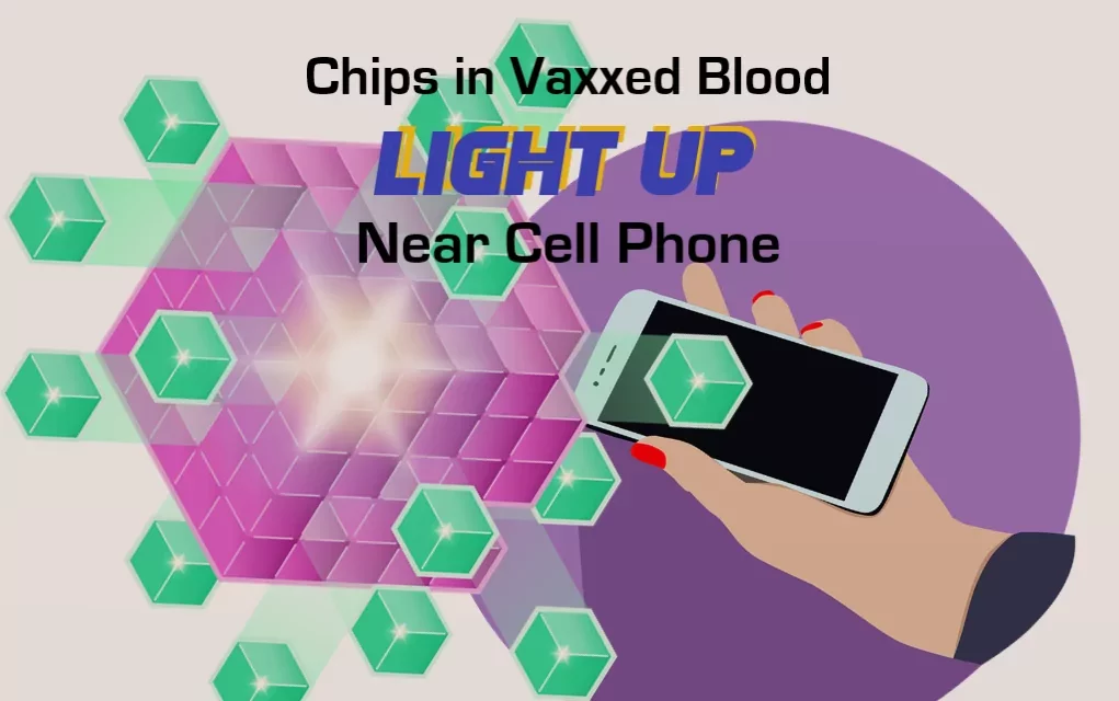 CHIPS IN VACCINATED BLOOD LIGHT UP