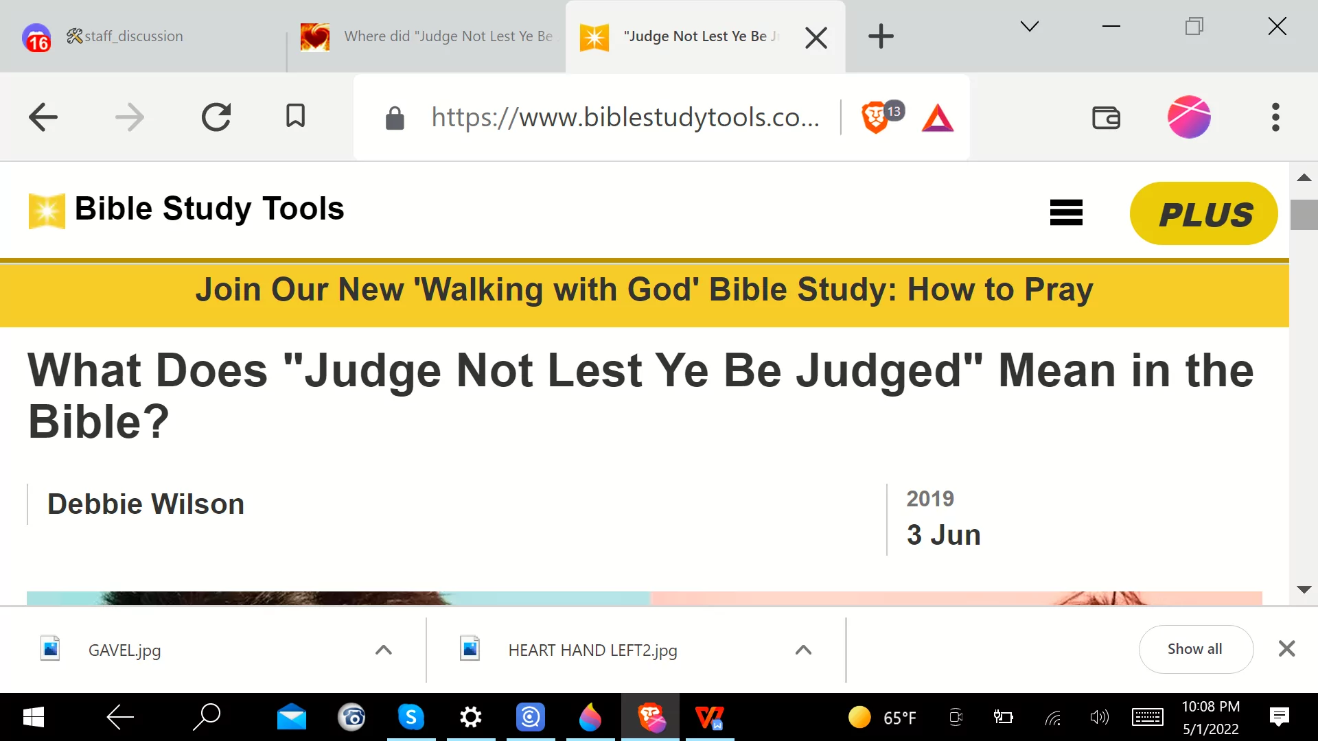 JUDGE NOT LEST YE BE JUDGED